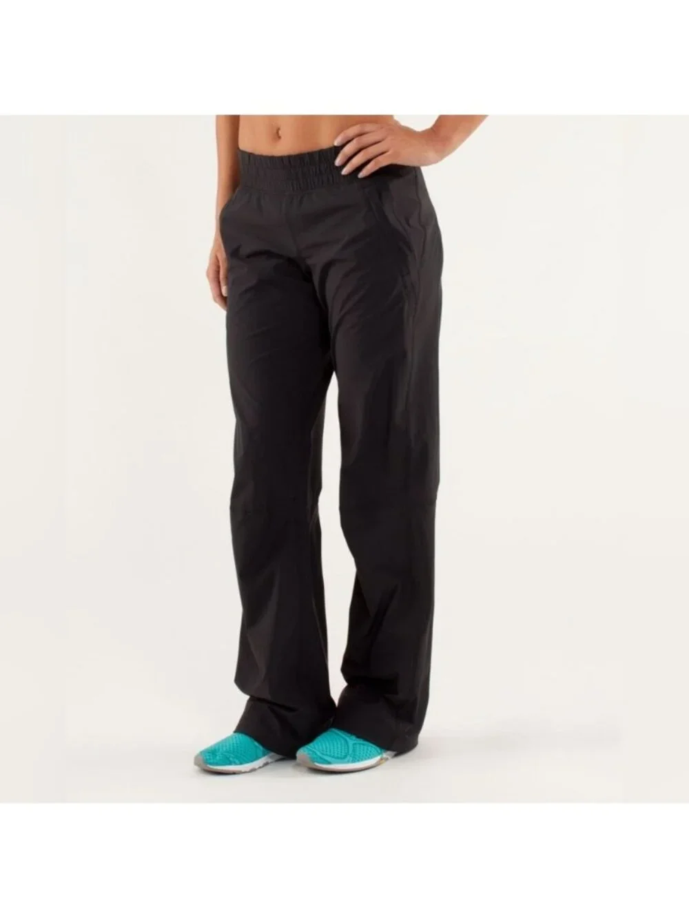 Lululemon Run: Dog Runner Pant Black / Heathered Grey